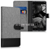 Kožený obal Asus Zenfone 4 Max (ZC520KL) – Wallet Canvas – šedá Kožený obal Asus Zenfone 4 Max (ZC520KL) – Wallet Canvas – šedá
