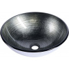 Sapho DAMAR sklenené umývadlo priemer 42 cm, tmavo šedá/strieborna 2501-20 Sapho DAMAR sklenené umývadlo priemer 42 cm, tmavo šedá/strieborna 2501-20