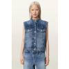 AllSaints vesta dámska rifľová MAV W135PE modrá 34 AllSaints vesta dámska rifľová MAV W135PE modrá 34