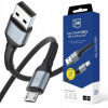 Kábel 3mk USB - microUSB typ B 1 m čierny Kábel 3mk USB - microUSB typ B 1 m čierny