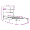 vidaXL Posteľ s knižnicou bez matraca 90x190 cm borovicový masív - Hnedá - 217505-210840 vidaXL Posteľ s knižnicou bez matraca 90x190 cm borovicový masív - Hnedá - 217505-210840