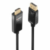 Kábel DisplayPort na HDMI M/M 1m, jednosmerný, 4K@60Hz UHD, HDR, audio, čierny, pozl. konektor Kábel DisplayPort na HDMI M/M 1m, jednosmerný, 4K@60Hz UHD, HDR, audio, čierny, pozl. konektor