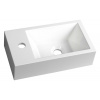 Sapho AMAROK liaty mramor umývadlo 40x22cm, biele, batéria vľavo AR400 Sapho AMAROK liaty mramor umývadlo 40x22cm, biele, batéria vľavo AR400