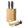 Súprava nožov G21 Gourmet Damascus v bambusovombloku, 4 kusy + brúsny kameň Súprava nožov G21 Gourmet Damascus v bambusovombloku, 4 kusy + brúsny kameň