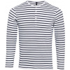 PREMIER PR 218 / Pánske tričko s rolovateľnými dlhými rukávmi - white/navy XL PREMIER PR 218 / Pánske tričko s rolovateľnými dlhými rukávmi - white/navy XL
