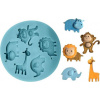 Cakesicq Silikonová formička zoo zvířátka 7x7cm Cakesicq Silikonová formička zoo zvířátka 7x7cm