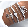B-TOP Set boho náramkov s korálkami a príveskami - 5 ks B-TOP Set boho náramkov s korálkami a príveskami - 5 ks