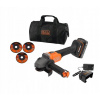 Akumulátorová uhlová brúska POWERCONNECT 18V Black+Decker BCG6L8D1S-QW Akumulátorová uhlová brúska POWERCONNECT 18V Black+Decker BCG6L8D1S-QW
