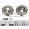 NIPPARTS Brzdový kotúč J3302119 NIPPARTS Brzdový kotúč J3302119