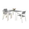 Záhradný nábytok Keter Harmony set stôl + 4 stoličky biela/svetlo sivá, 610084 Záhradný nábytok Keter Harmony set stôl + 4 stoličky biela/svetlo sivá, 610084