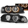 BMW E39 95-03 - predné čierna svetlá s ANGEL EYES pre xenon BMW E39 95-03 - predné čierna svetlá s ANGEL EYES pre xenon