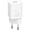 Baseus Super Si 1C rýchla nástenná nabíjačka USB typu C 25W Power Delivery Quick Charge biela (CCSP020102) Baseus Super Si 1C rýchla nástenná nabíjačka USB typu C 25W Power Delivery Quick Charge biela (CCSP020102)