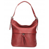 Tmavočervená kožená kabelka na rameno 631 Tmavočervená kožená kabelka na rameno 631