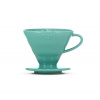Keramický dripper Hario V60-02 tyrkysovo zelený + 40 filtrov Keramický dripper Hario V60-02 tyrkysovo zelený + 40 filtrov