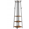 VASAGLE Vešiak na oblečenie s policami vintage, čierno-hnedý 45 × 45 × 181 cm VASAGLE Vešiak na oblečenie s policami vintage, čierno-hnedý 45 × 45 × 181 cm