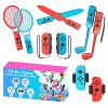 Hurtel Rodinný balíček 10 v 1 pro Nintendo Switch Sports – červený a modrý Hurtel Rodinný balíček 10 v 1 pro Nintendo Switch Sports – červený a modrý