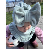 Detská čiapka / Turban s Mašľou, MOSS GREEN Detská čiapka / Turban s Mašľou, MOSS GREEN