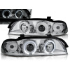 BMW E39 95-03 - predné chrom svetlá s ANGEL EYES BMW E39 95-03 - predné chrom svetlá s ANGEL EYES