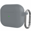 AppleKing silikónový ochranný obal s karabínou pre AirPods 3 - tmavosivý - možnosť vrátiť tovar ZADARMO do 30tich dní AppleKing silikónový ochranný obal s karabínou pre AirPods 3 - tmavosivý - možnosť vrátiť tovar ZADARMO do 30tich dní