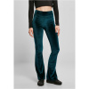 Women's high-waisted Velvet Boot leggings in teal čierna 4XL Urban Classics 4065812009593 Women's high-waisted Velvet Boot leggings in teal čierna 4XL Urban Classics 4065812009593