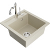 Mexen Vito granitový drez 1-komorový s kuchynskou batériou Carla, béžový - 6503-69-670700-00 Mexen Vito granitový drez 1-komorový s kuchynskou batériou Carla, béžový - 6503-69-670700-00