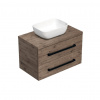 Swiss aqua technologies Koupelnová skříňka s černou úchytkou a krycí deskou SAT Cube Way 80x47,5x46 cm dub Wellington mat CUBE46C803DW45 Swiss aqua technologies Koupelnová skříňka s černou úchytkou a krycí deskou SAT Cube Way 80x47,5x46 cm dub Wellington mat CUBE46C803DW45