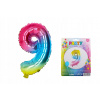 Balónik nafukovací - číslo 9 dúhový Balónik nafukovací - číslo 9 dúhový