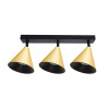 EUlight by MILAGRO Bodové svietidlo Cone, 3x zlaté/čierne kovové tienidlo, b EUlight by MILAGRO Bodové svietidlo Cone, 3x zlaté/čierne kovové tienidlo, b