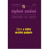 Aktualizace 2022 III/1 – o státní sociální podpoře Aktualizace 2022 III/1 – o státní sociální podpoře