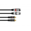 Kabel XC2-10 2x RCA - 2x XLR samec, 1 m Kabel XC2-10 2x RCA - 2x XLR samec, 1 m