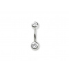 Oceľový piercing banán s kryštálmi mix farieb 1,6 x 10mm Veľkosť: Bílá 1,6 x 10mm Oceľový piercing banán s kryštálmi mix farieb 1,6 x 10mm Veľkosť: Bílá 1,6 x 10mm