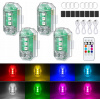 Bezdrôtová LED Stroboskopická Lampa, Silná, 8 farieb, USB 4 kusy S Diaľkovým Ovládaním Bezdrôtová LED Stroboskopická Lampa, Silná, 8 farieb, USB 4 kusy S Diaľkovým Ovládaním