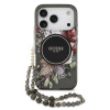 Guess IML Flowers Strap MagSafe zadný kryt pre iPhone 17 Pro Black Guess IML Flowers Strap MagSafe zadný kryt pre iPhone 17 Pro Black