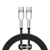 Baseus CATJK-C01 Cafule Kovový datový USB Typ C - USB Typ C 100 W (20 V / 5 A), 1m, černý Baseus CATJK-C01 Cafule Kovový datový USB Typ C - USB Typ C 100 W (20 V / 5 A), 1m, černý