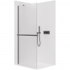 CERANO - Sprchová zástena Walk-in Onyx YL/P - 8 mm + polička / držiak na uteráky - čierna matná, mliečne sklo - 60x200 cm CERANO - Sprchová zástena Walk-in Onyx YL/P - 8 mm + polička / držiak na uteráky - čierna matná, mliečne sklo - 60x200 cm