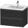 DURAVIT Ketho 2 závesná skrinka pod asymetrické umývadlo (pravé), 2 zásuvky, 784 x 455 x 549 mm, dub čierny, K25286016160000 DURAVIT Ketho 2 závesná skrinka pod asymetrické umývadlo (pravé), 2 zásuvky, 784 x 455 x 549 mm, dub čierny, K25286016160000