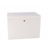 ČistéDrevo Drevená truhla s otvorom 29 x 20 x 21 cm - biela ČistéDrevo Drevená truhla s otvorom 29 x 20 x 21 cm - biela