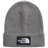 The North Face TNF Logo Box Cuffed - TNF Medium Grey Heather - unisex junior junior size The North Face TNF Logo Box Cuffed - TNF Medium Grey Heather - unisex junior junior size