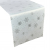 Vianočný obrus odolný voči škvrnám Sneh Bodky Biely Strieborný 40x180 cm Vianočný obrus odolný voči škvrnám Sneh Bodky Biely Strieborný 40x180 cm