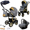 Detský kočík 4v1 BabyLux Gold Lux - športový kočík, vanička, autosedačka, základňa ISOFIX Detský kočík 4v1 BabyLux Gold Lux - športový kočík, vanička, autosedačka, základňa ISOFIX