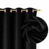 Hotový záves Tekstylier velúrový čierny 140x250 cm krúžky zatemňovací Hotový záves Tekstylier velúrový čierny 140x250 cm krúžky zatemňovací