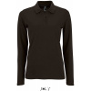 SOL'S | Perfect LSL Women, Dámske polo s dl. rukávom, čierna, S SOL'S | Perfect LSL Women, Dámske polo s dl. rukávom, čierna, S