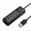 Adaptérový rozbočovač USB do 4x USB 3.0 Orico, 5 Gbps, 0,15 m (černý) 038022