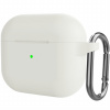AppleKing silikónový ochranný obal s karabínou pre AirPods 3 - krémový - možnosť vrátiť tovar ZADARMO do 30tich dní AppleKing silikónový ochranný obal s karabínou pre AirPods 3 - krémový - možnosť vrátiť tovar ZADARMO do 30tich dní