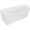Mexen Mia voľne stojaca rohová vaňa ľavá 140 x 75 cm, biela, prepad zlatý - 52691407500L-50 Mexen Mia voľne stojaca rohová vaňa ľavá 140 x 75 cm, biela, prepad zlatý - 52691407500L-50