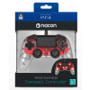 Nacon Wired Compact Controller - ovladač pro PlayStation 4 - průhledný červený Nacon Wired Compact Controller - ovladač pro PlayStation 4 - průhledný červený