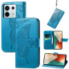 Peňaženkové kožené puzdro Butterfly Love na Xiaomi Redmi Note 13 Pro 4G - Modrá Peňaženkové kožené puzdro Butterfly Love na Xiaomi Redmi Note 13 Pro 4G - Modrá