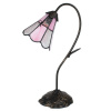 Clayre & Eef Stolná lampa Tiffany FlowerArc pink - 30*17*48 cm E14/max 1*25W - Clayre & Eef Clayre & Eef Stolná lampa Tiffany FlowerArc pink - 30*17*48 cm E14/max 1*25W - Clayre & Eef