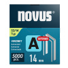 NOVUS tenké drôtené sponky typ A, 53 F/14 mm, Super Hard, 5000 ks NOVUS tenké drôtené sponky typ A, 53 F/14 mm, Super Hard, 5000 ks