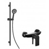 kielle Vega - Sprchový set s batériou, tyčou, hadicou a sprchovou hlavicou EcoSpare, matná čierna 20618SN24 kielle Vega - Sprchový set s batériou, tyčou, hadicou a sprchovou hlavicou EcoSpare, matná čierna 20618SN24